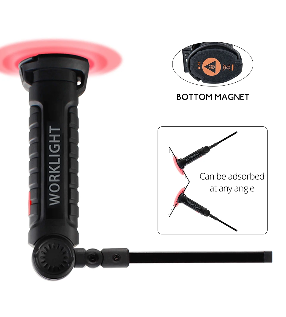 LED COB Rechargeable Magnetic Torch Flexible Inspection Lamp (10)