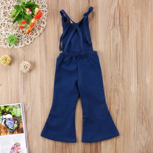 Мода новорожденных Дети из джинсовой ткани для девочек Bandge ремень комбинезон комбинезоны для девочек Комбинезон, комбинезон, одежда для подвижных игр 1-6Years