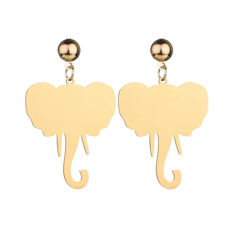 

Fashion Cute Elephant Dangle Earrings For Women Gold Animal Elephant Wedding Bride Jewelry Gift