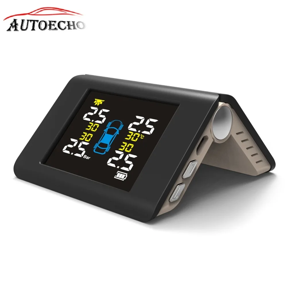 

[Genuine] Car Auto Tire Pressure Monitoring System Solar USB Charging 4 Sensors PSI / BAR Real-time Temperature Monitor Car TPMS