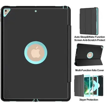 

Silicone Case for Apple Ipad Pro 12.9 2017 and 2015 Model Tablet Auto Wake / Sleep Rubber PC Cover Rugged Shockproof Shell+pen