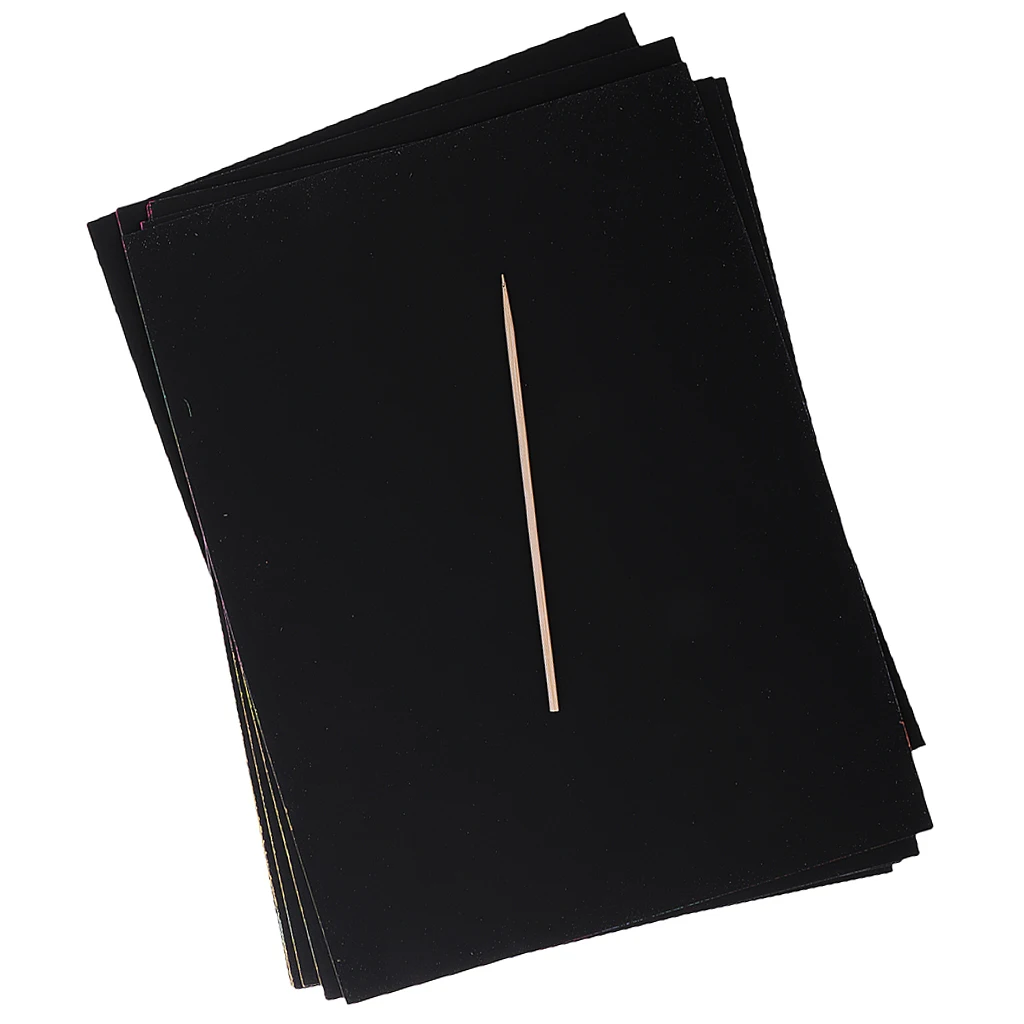 Billige Beschichtet Kunst Papier Blank Gravur Boards Schaber Bild Bord Scratch Papier Kunst Scratchboard Gravur Kunst Schaber Werkzeug