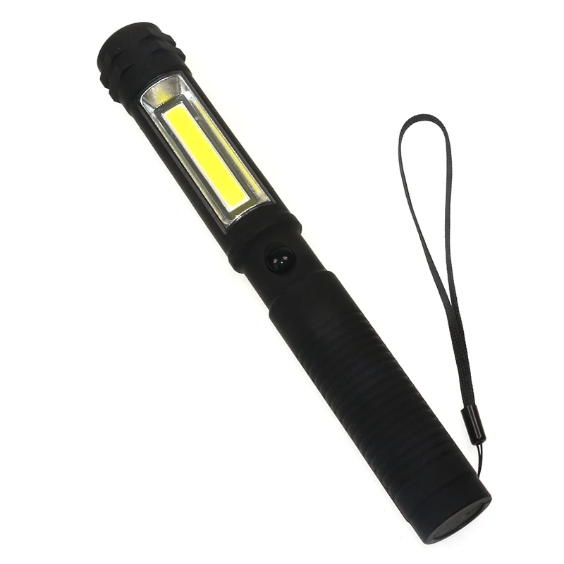PVC 3W LED COB Flashlight Mini Pen Torch light Multifunction