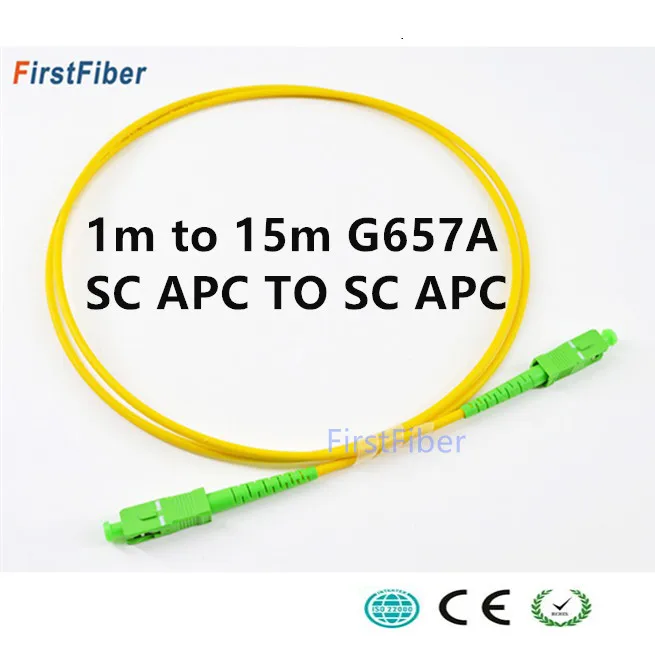 

SC APC Fiber Patch Cable optical fiber Patch cord 5m 2.0mm PVC G657A ,1m 2m 3m 10m fiber Jumper Simplex SM FTTH Optic Cable