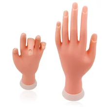 1 pièces nouvelle pratique Nail Art main gauche affichage souple formation modèle mains souple Silicone prothétique Salon personnel manucure outil(China)