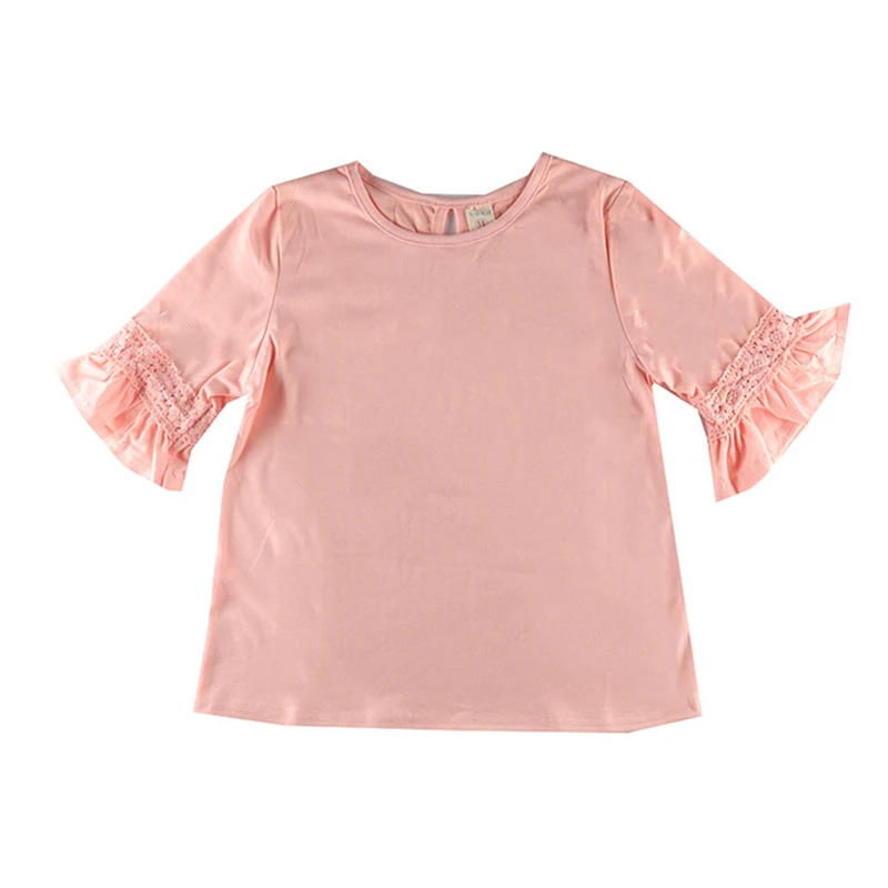 

Girsl Blouses Lace Flowers Cotton Girl White Shirt European Style Princess Fashion Ruffle Blouse Kids Clothes Summer
