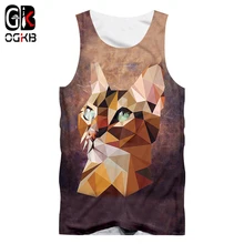 OGKB/жилет для мальчиков; Новинка; милые топы на бретельках с 3D принтом; уличная одежда больших размеров; Hombre; Весенняя рубашка без рукавов