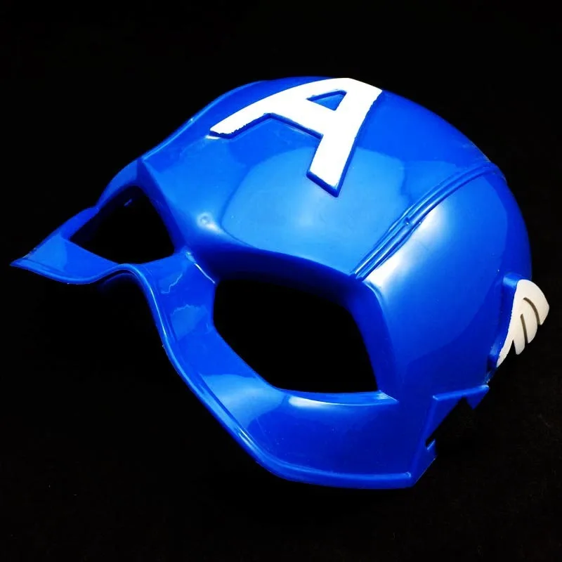 Железный человек Бэтмен Штурмовик из "Звездных Войн" маска супергероя костюмы на Хэллоуин с принтом Дарта Вейдера маска Avengers Капитан Америка Человека-паука маска Халка - Цвет: blue captain