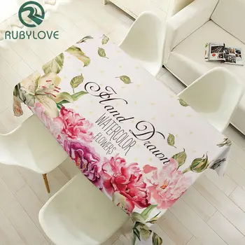 

Pastoral Style Decorative Table Cloth Cotton Linen Flower Pattern Tablecloth Dining Table Cover Kitchen Home Decor