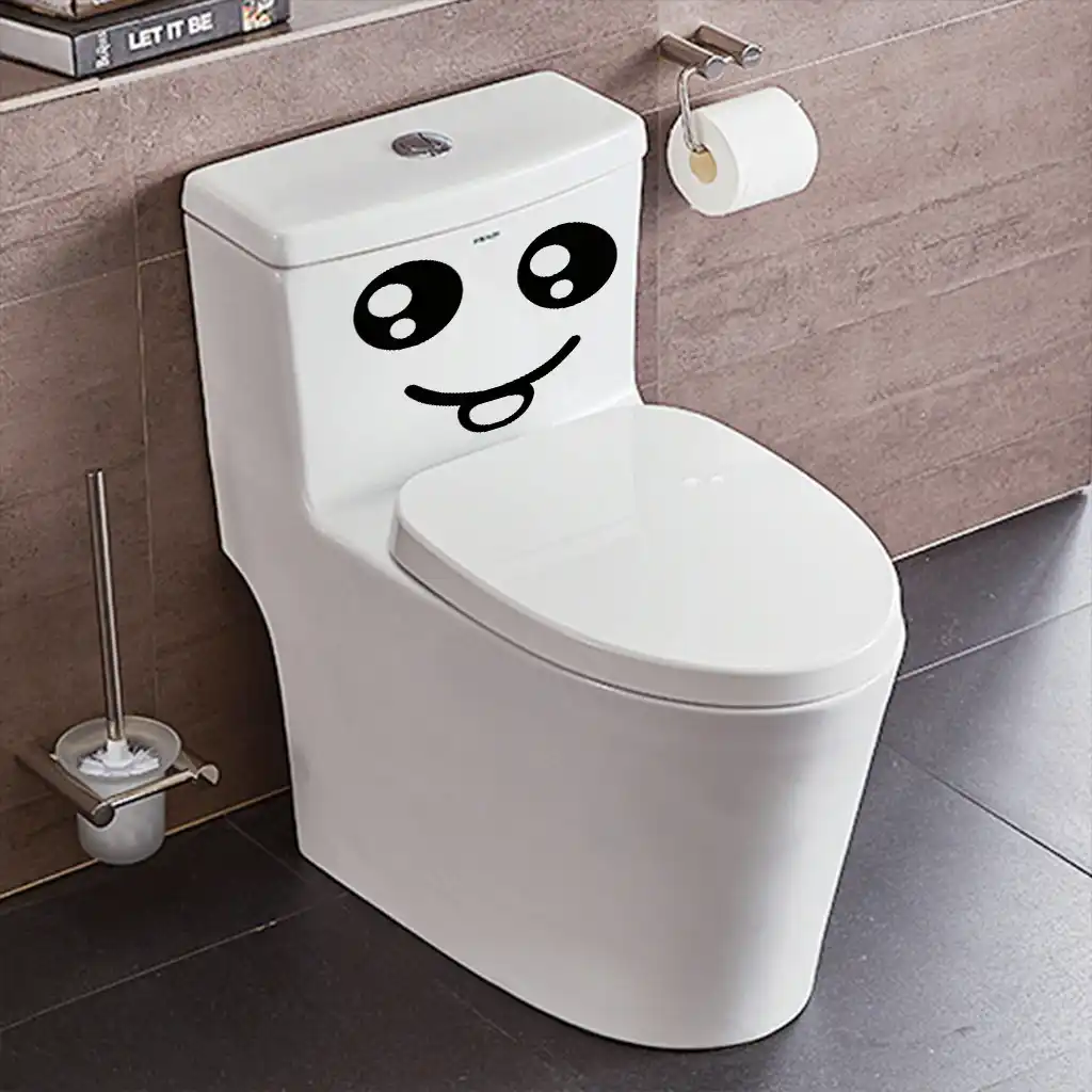おかしい笑顔浴室の壁のステッカートイレ家の装飾防水壁のためトイレステッカー装飾ポスター家の装飾 ウォール ステッカー Aliexpress