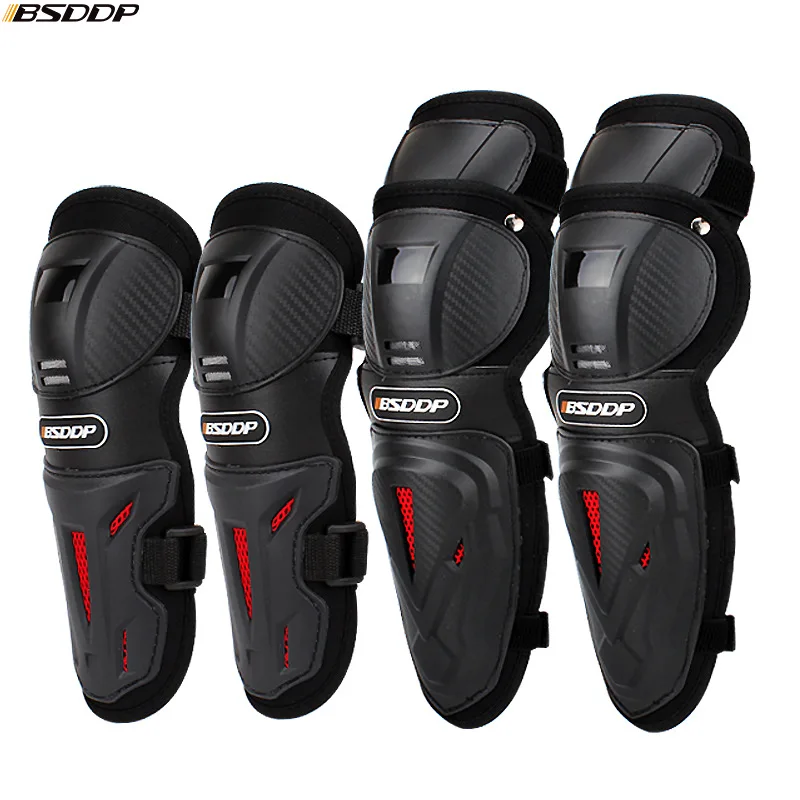 

4pc/s Motorcycle knee & elbow protective pads Motocross skating knee protectors riding protective Gears pads protection