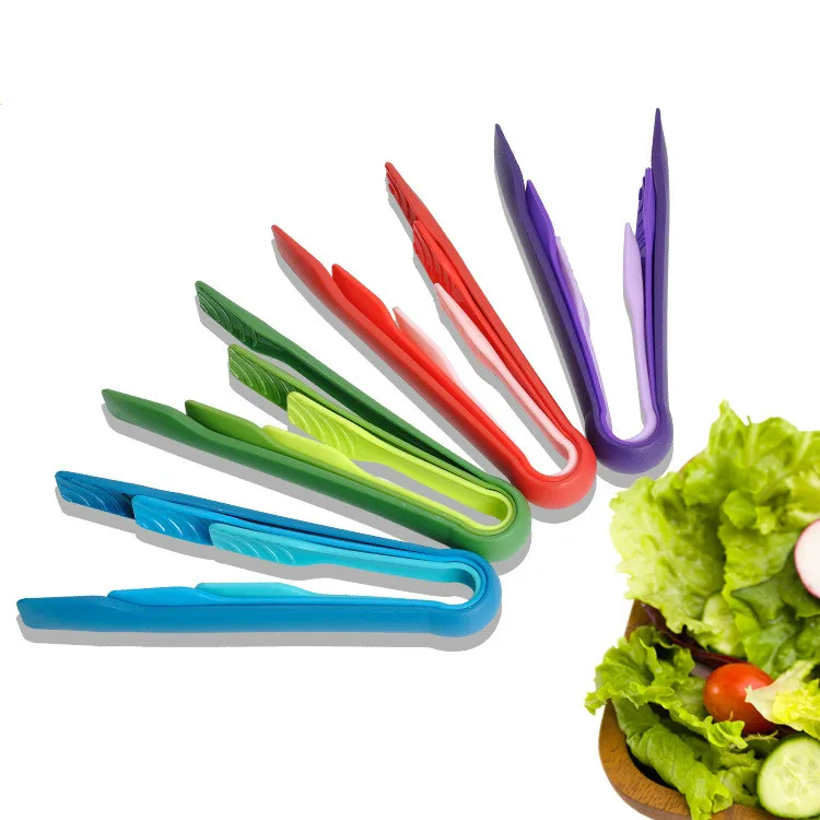 3Pcs/Set Plastic Food Tong 3 In 1 Barbecue BBQ Tongs Anti slip Salad