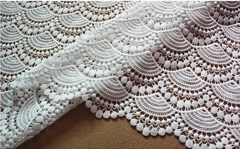 

ivory lace fabric, retro lace fabric, wave pattern fabric, bridal fabric lace