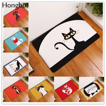 

Hongbo Entrance Door Mat Cartoon Cute Cat Kitchen Rugs Bedroom Carpets Decorative Stair Mats Home Decor Crafts felpudo deurmat