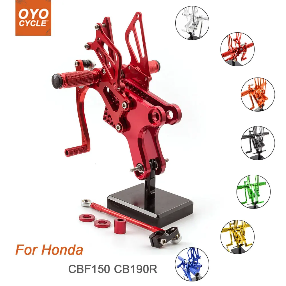

For Honda CB Series CBF150 CB190R Motorcycle Rear Set Accessories CNC Adjustable Rearset Foot Pegs CBF190R Foot Rests Footpegs