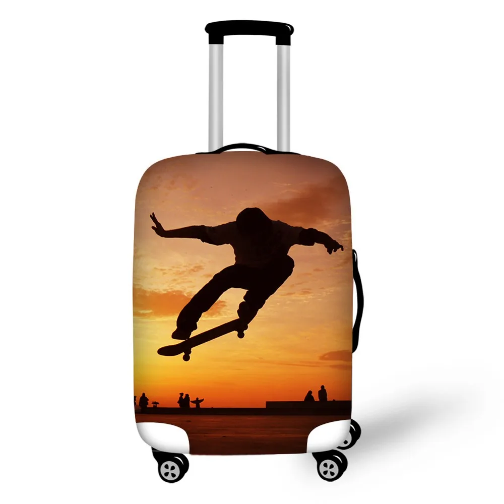 Skateboard Skates Print on Suitcase luggage Travel Luggage Protective Cover Anti-dust Trolley Cover for 18 to 32 Inch Bag