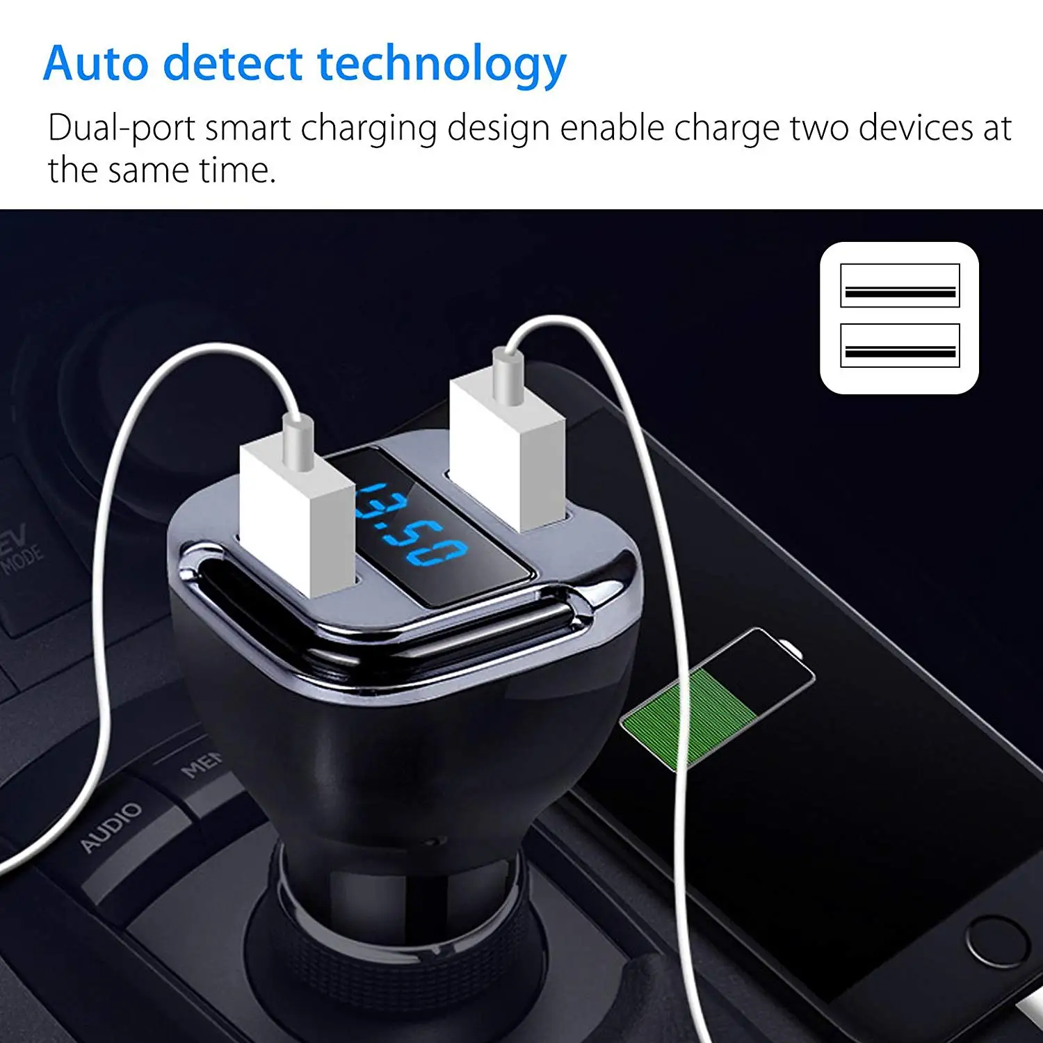 Mini Car GPS Tracke Locator Dual USB Car Charger Tracker GPS Real Time Vehicle Tracking Car