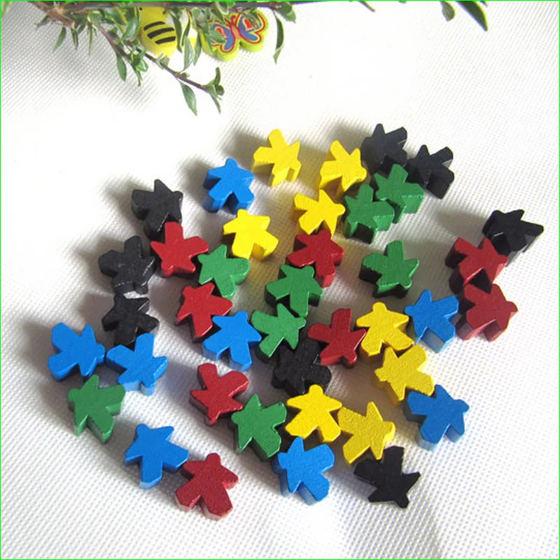 

10PCS/ 15PCS/50PCS/200PCS Wooden Game Pieces/Pawn/Chess Carcassonne For Board Game