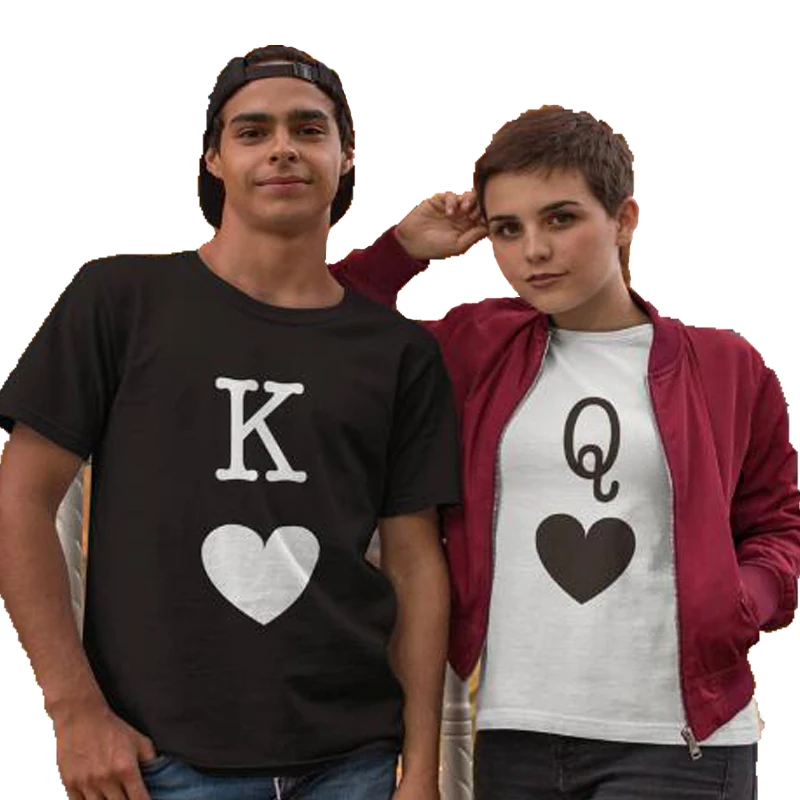 Customized Letter Print T-Shirt Women Fashion Summer Tshirt Casual Couple Lover King Queen Wife husband T Shirt For Lover tshirt Customized Letter Print T-Shirt Women Fashion Summer Tshirt Casual Couple Lover King Queen Wife husband T Shirt For Lover tshirt
