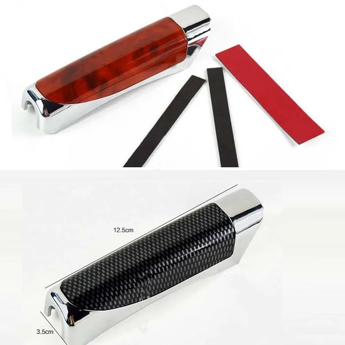 rete Universal Car Handbrake Grip Covers Sleeve Wood Texture ABS Plastic Plating Auto Interior Decor Cover Wh | Автомобили и