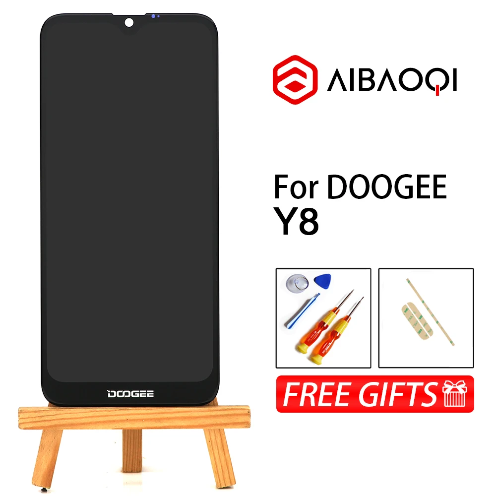 

AiBaoQi New Original 6.1 inch Touch Screen+2310x1080 LCD Display Assembly Replacement For Doogee Y8 Android 9.0 Phone