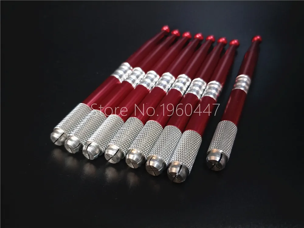 2pcs Handle Eyebrow Microblading Tattoo Pen Permanent Makeup Eyebrows Embroidery Machine Manual