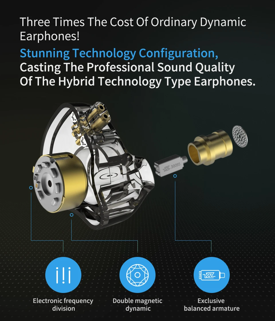 Kz Zsn Pro 1ba+ 1dd гибридная технология Hifi бас наушники металлические вкладыши наушники спортивные Bluetooth кабель для Zsn Pro