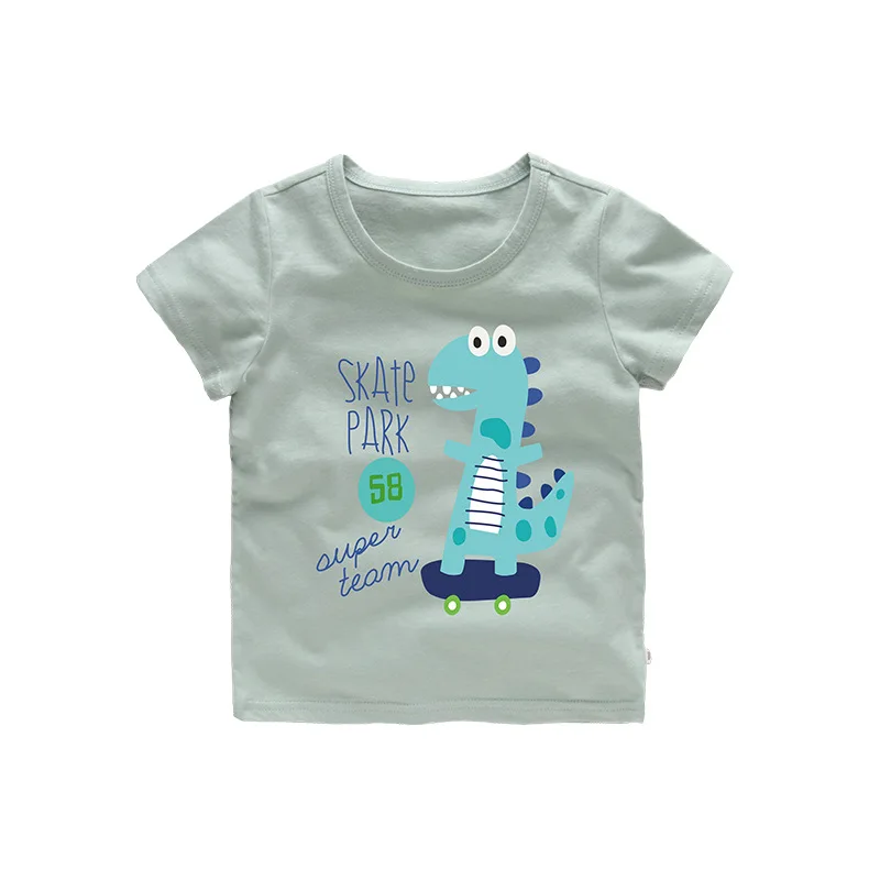 

Casual Summer Cartoon Print Kids Tees Cotton Baby Boys Girls T-Shirts For Age 2-8 Years Old