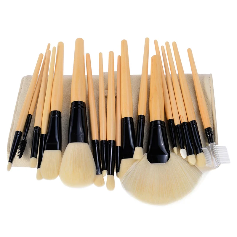 

Professional Beige 18pcs Makeup Brush Set High Quality Makeup Tools Kit Superfine Hair Antibiosis Antianaphylaxis