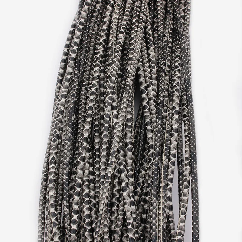 2 метра 3 мм искусственная змея кожа PU кожаный шнур круглый шнур для браслета ожерелье ювелирных изделий Аксессуары