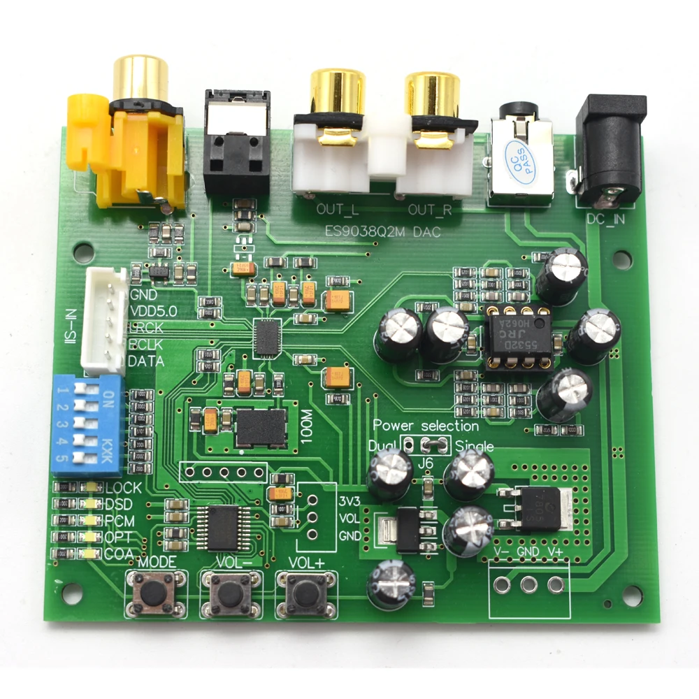 Lusya ES9038Q2M I2S IIS DSD доп коаксиальный волокно SPDIF цифровой аудио ЦАП Декодер доска