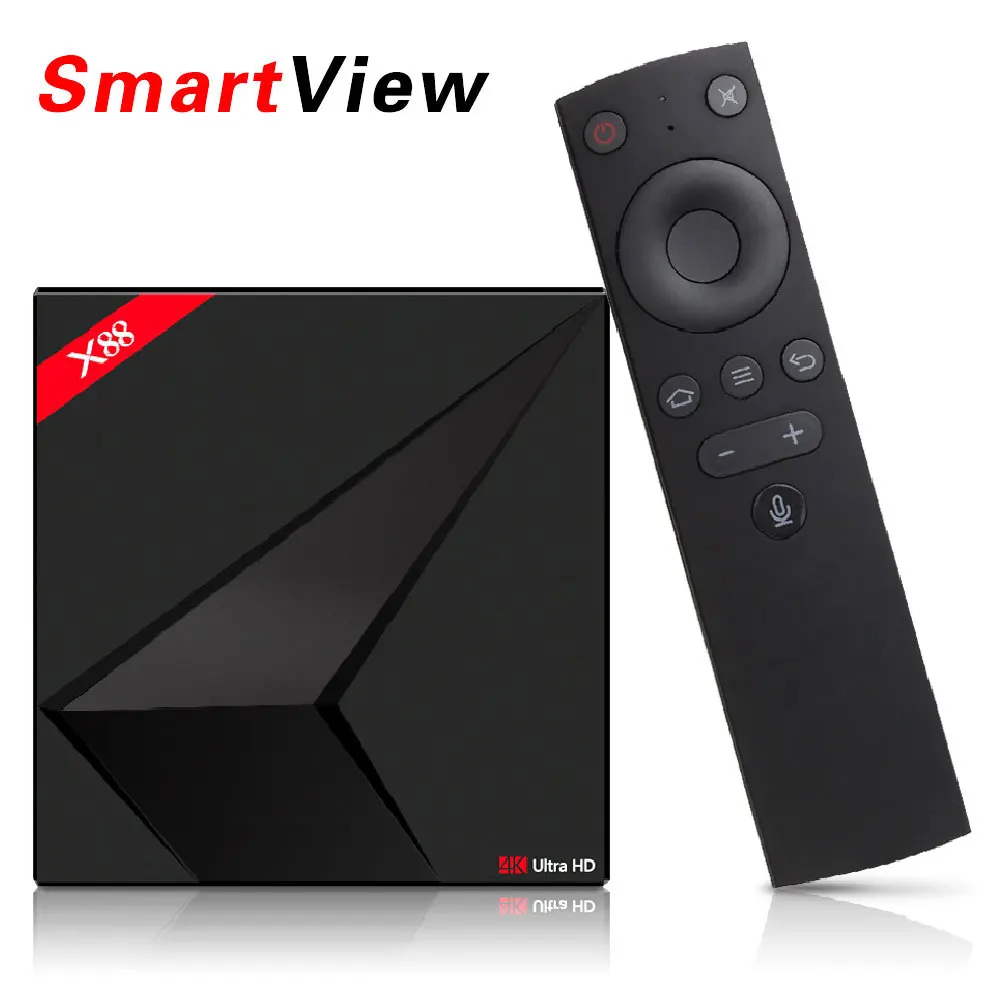 

Google Android TV 7.1 Voice Control Box Rockchip RK3328 4GB 32GB Voice Input Box Google Player Store Youtube VONTAR X88