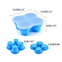 Детский контейнер для еды складной ящик для хранения телескопический складной силиконовый Снэк 4 решетки