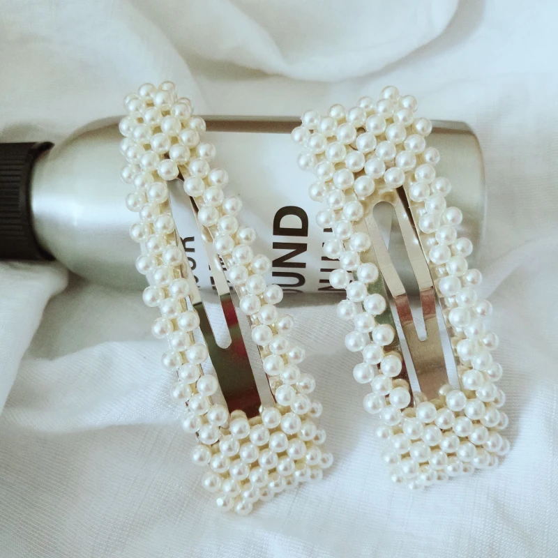 Wholesale 4/3/1pc Fashion Women Pearl Hair Clip Snap Barrette Stick Triangle Elegant Jewelry Hairgrip Korean Style Wholesale 4/3/1pc Fashion Women Pearl Hair Clip Snap Barrette Stick Triangle Elegant Jewelry Hairgrip Korean Style