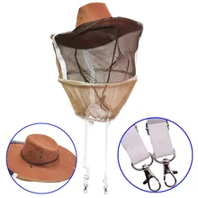 5 шляпы пчеловоды нужно Анти-пчела поставок Пчеловодство ковбойская шляпа ковбойские Стиль хорошее Фата с Эластичная лента пчела инструмент