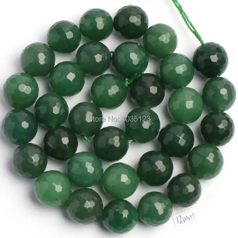 

Free Shipping 12mm Pretty Natural Green Aventurine Faceted Round Shape DIY Gems Loose Beads Strand 15" Jewelry Making w1668