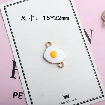 

Wholesale 20pcs/lot 15*22mm Poached Egg Charm Alloy Pendant fit necklaces bracelet DIY Fashion Jewelry Accessories