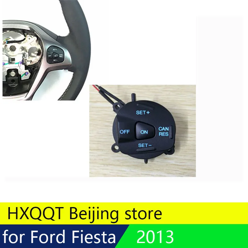 3 шт., Модифицированная рама, накладка на руль, декоративная панель, круиз-контроль, кнопка переключения для Ford Fiesta 2013