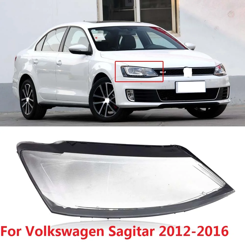 

CAPQX 1PCS For VW Sagitar 2012 2013 2014-16 Front Headlamp Headlight Lamp cover Lampshade Waterproof head light Shade Shell cap