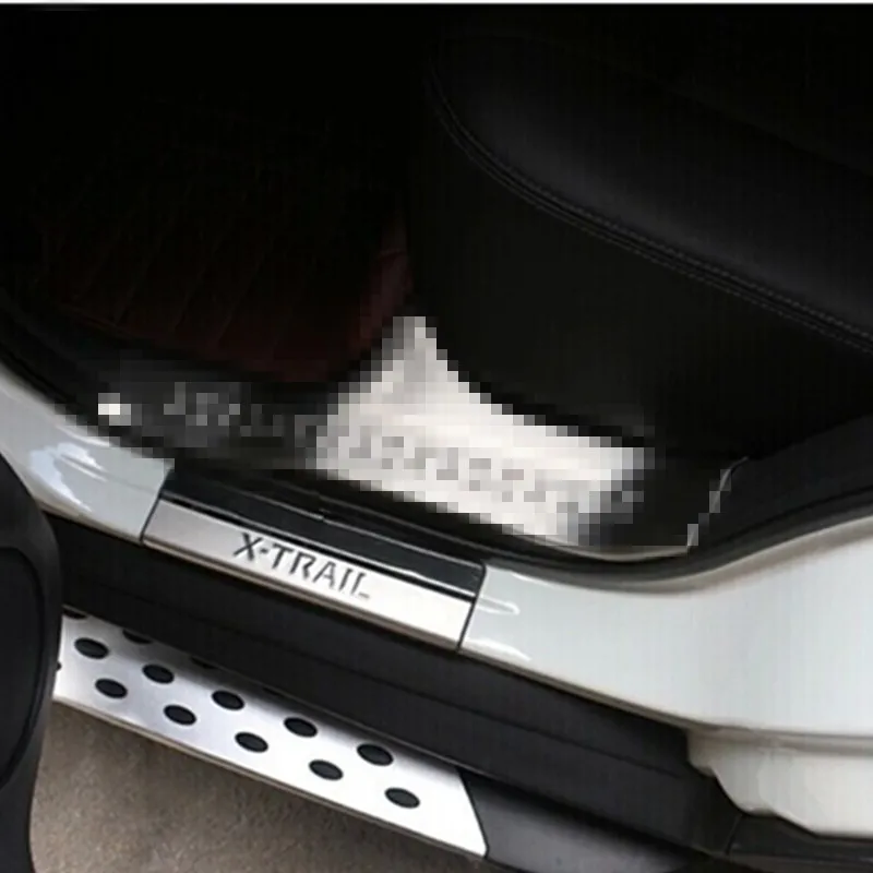 Для Nissan X Trail 2008 2013 T31 2014 2017 T32 нержавеющая сталь Накладка порога Добро пожаловать