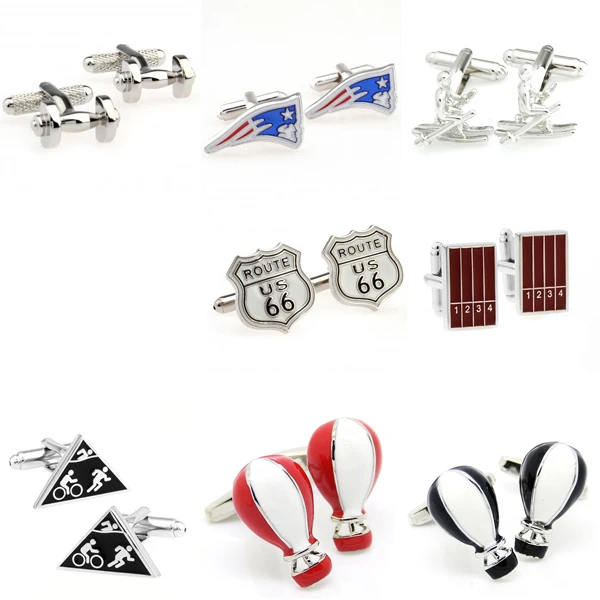 

Hot Sale 9 Styles Stainless Steel Cufflink Cuff Link 1 Pair Free Shipping Biggest Promotion