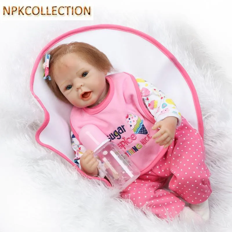 

NPKCOLLECTION 47CM Silicone Reborn Dolls Baby Alive Soft Toys for Girls,Realistic Reborn Dolls Babies Bonecas Cotton Body Dolls