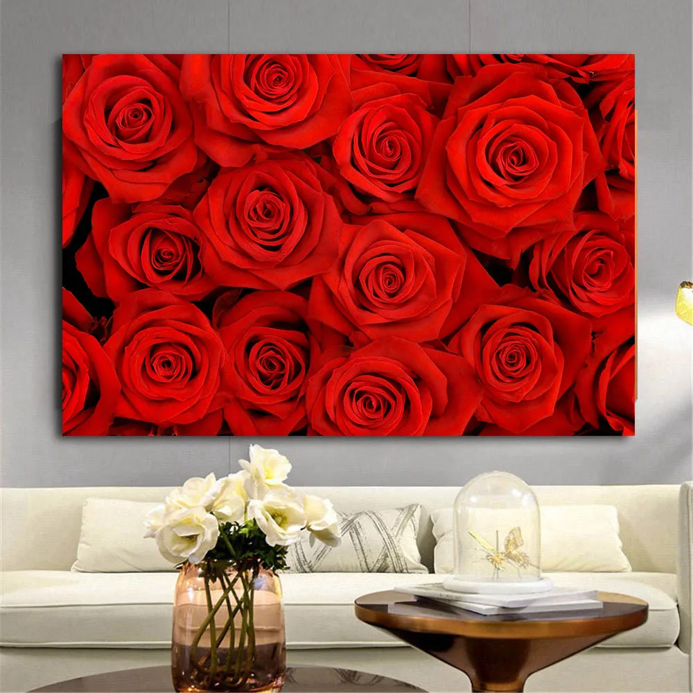 red rose painting