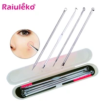 4 шт./компл. золотого и серебряного цвета для удаления черных точек прыщей удаление акне средство для удаления черных точек средство для очищения пор нержавеющая иглы для ухода за кожей