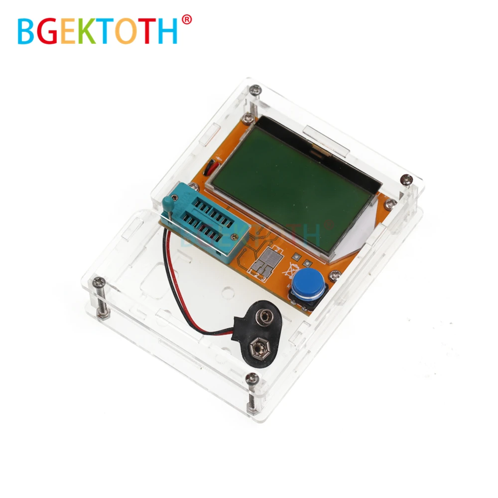 

LCD Digital Transistor Tester Meter LCR-T4 Backlight Diode Triode Capacitance ESR Meter For MOSFET/JFET/PNP/NPN L/C/R