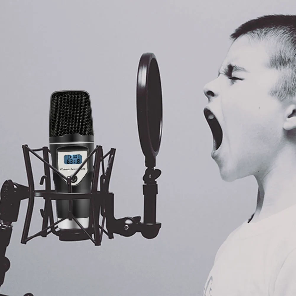

Newly USB Wireless Microphone Home Studio Condenser Mic for Recordings Podcast Voice Search Games