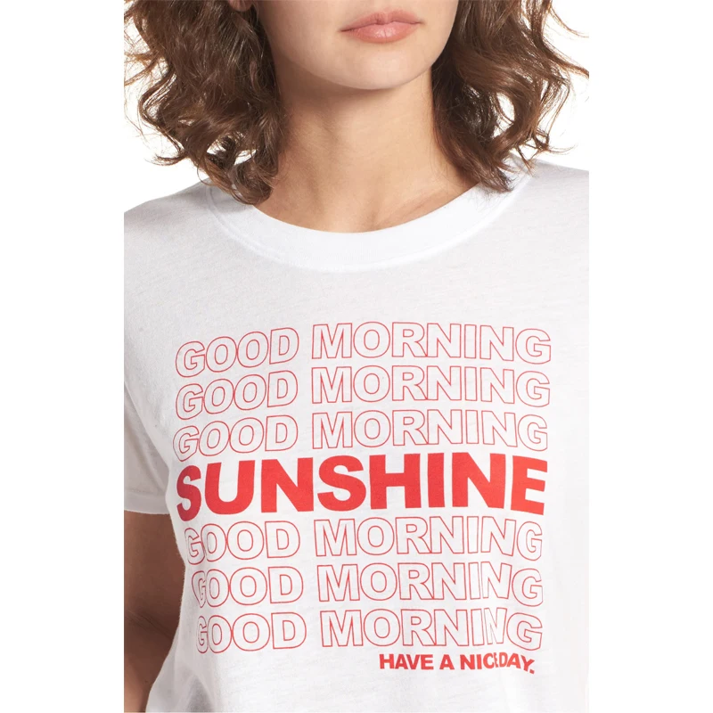 

Женская футболка с принтом «Good Morning Sunshine»