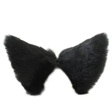 Cosplay Party Cat Fox Long Fur Ears Anime Neko Hair Clip Multi-Colors