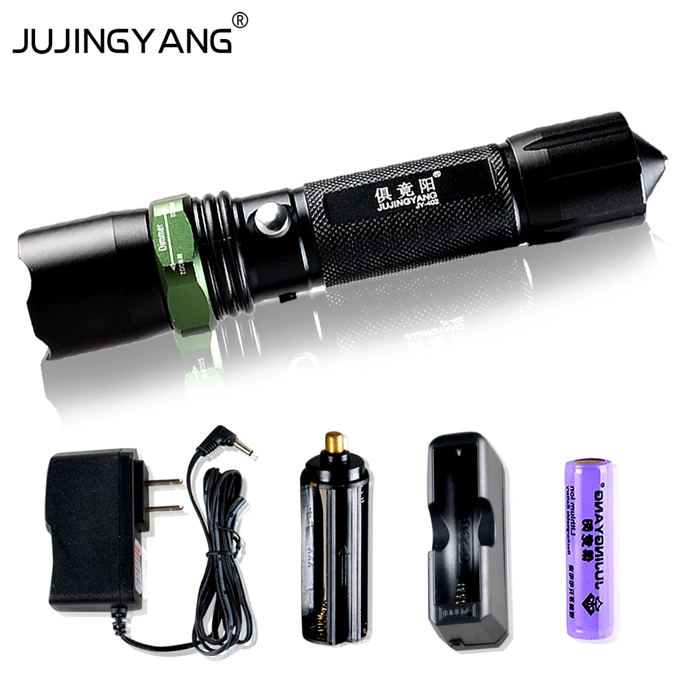 

NEW zoomable 3 modes Aluminum alloy Led Flahlight T6 LED 900 lumens Tactical Torch Flashlight with 1 x 18650 Battery