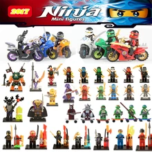 Single Sale ninjagoes Motorcycle Mini Jay Lloyd Nya Skylor Sensei Wu Zane Building Blocks Bricks legoings
